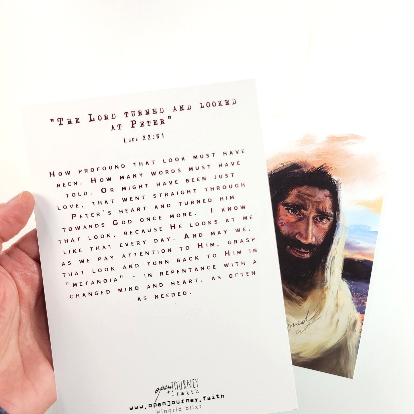 The Lord looked at Peter - Prayer Card