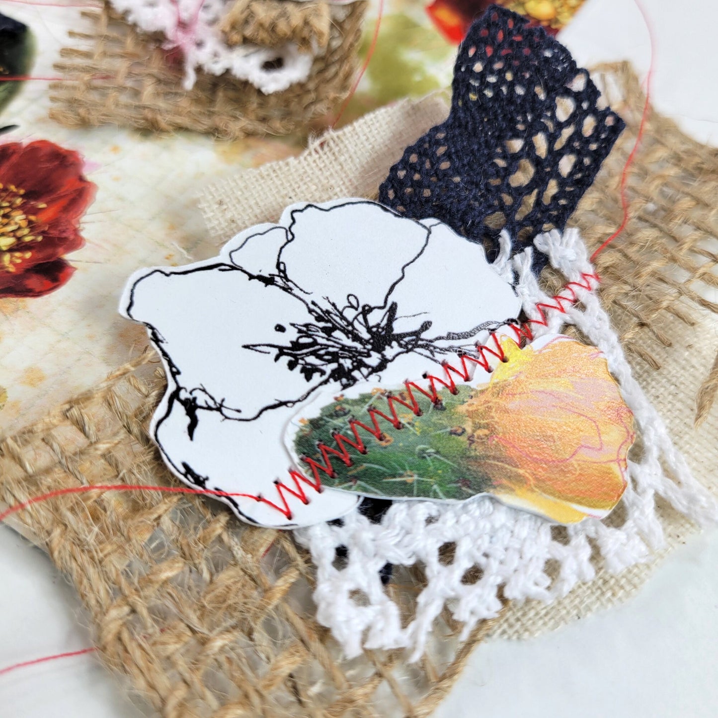 With You- ADD ON sewn flowers - 3 piece