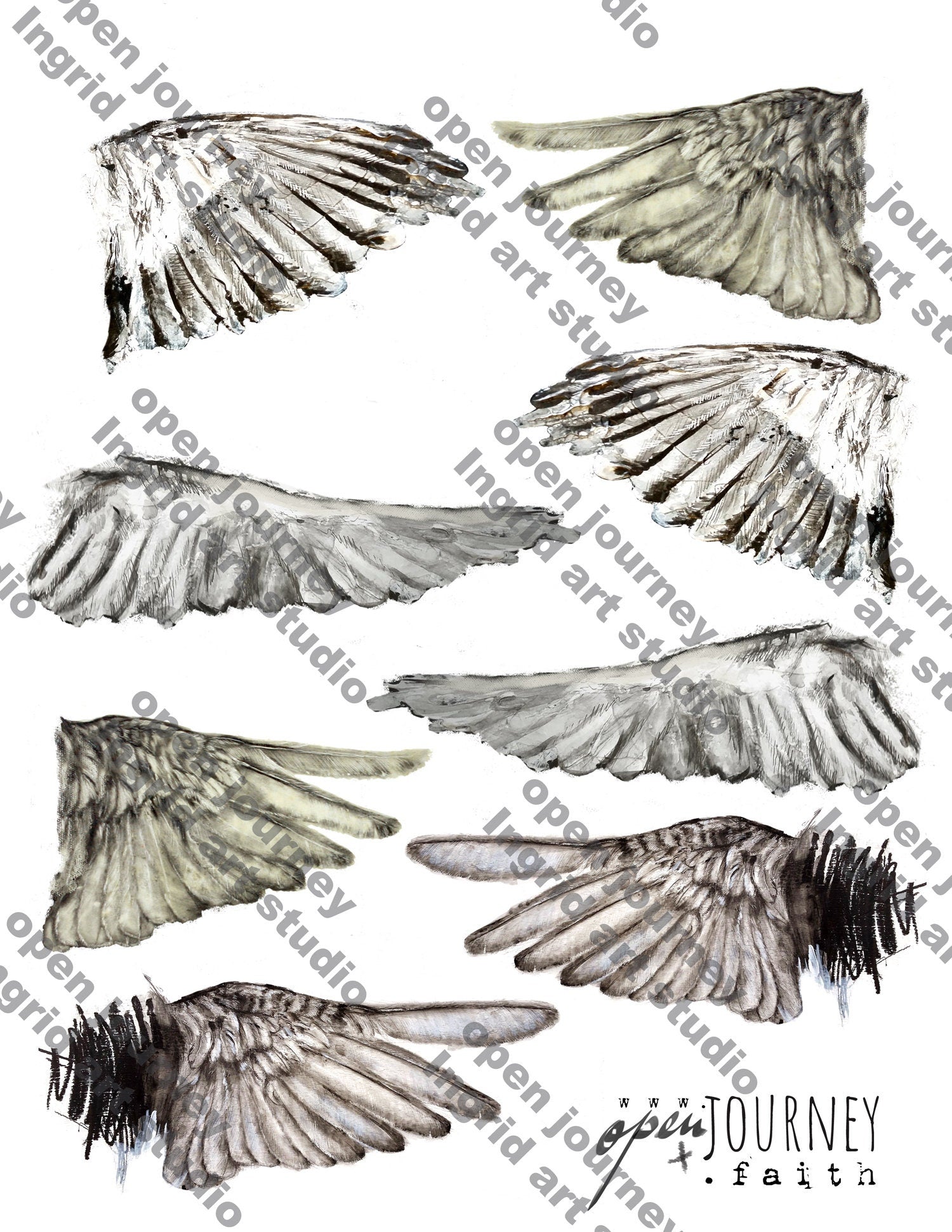 Wings of Faith - a creative bible study, Bible journaling creative devotional - digital download