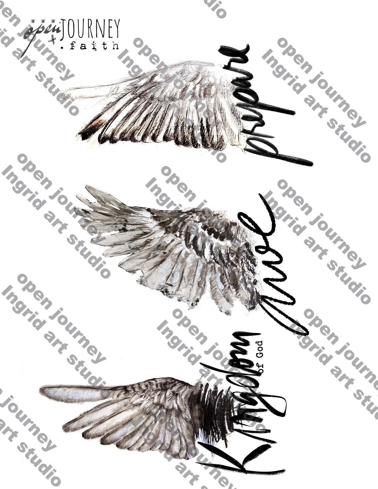 Wings of Faith - a creative bible study, Bible journaling creative devotional - digital download