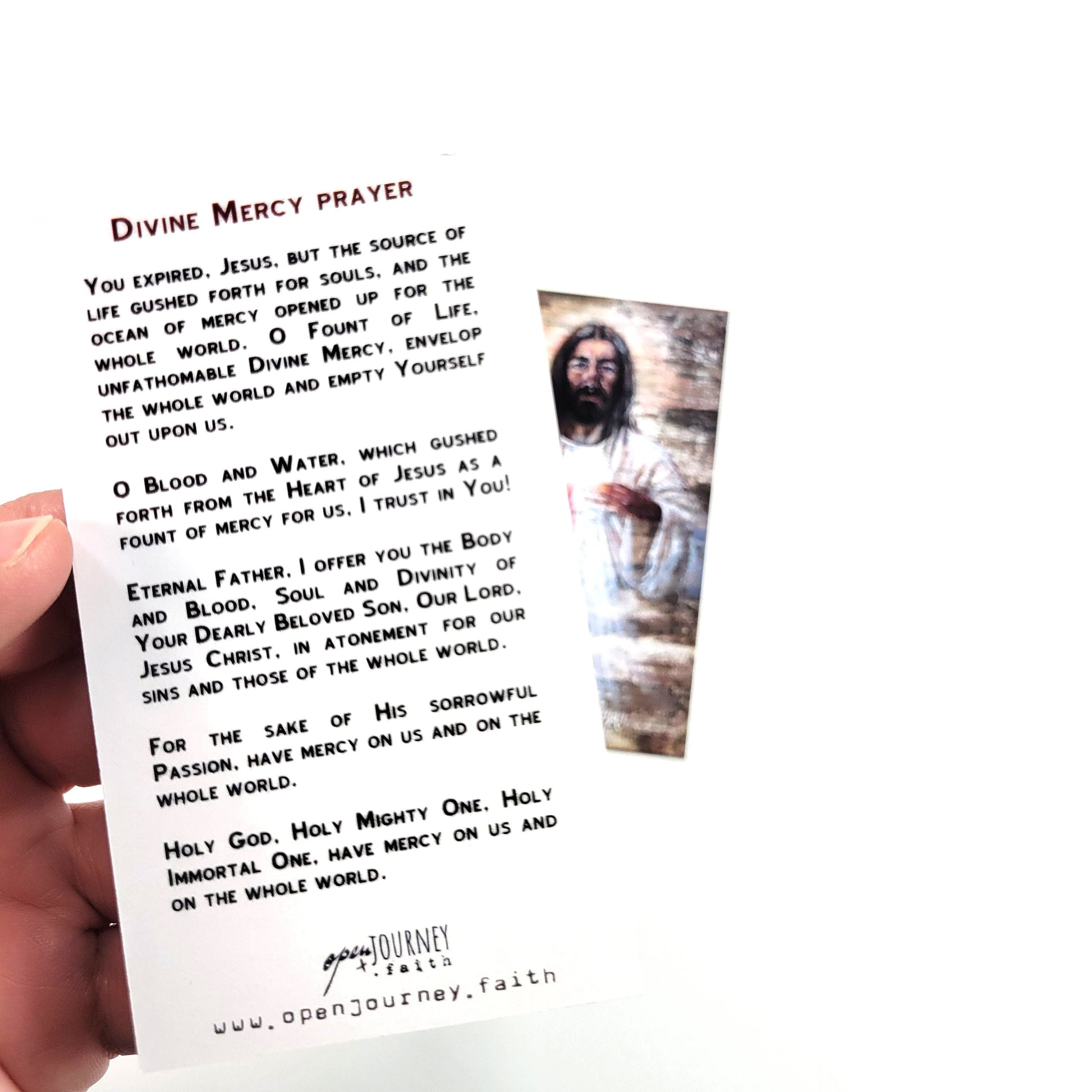 Divine Mercy Prayer Card