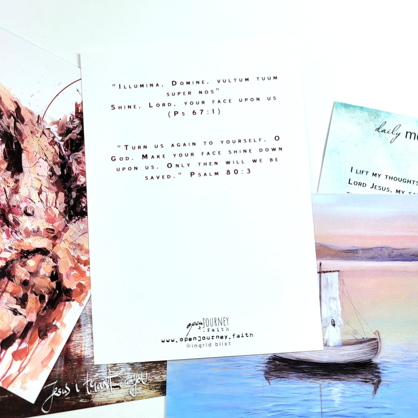 Set of 5 assorted prayer cards 5x7