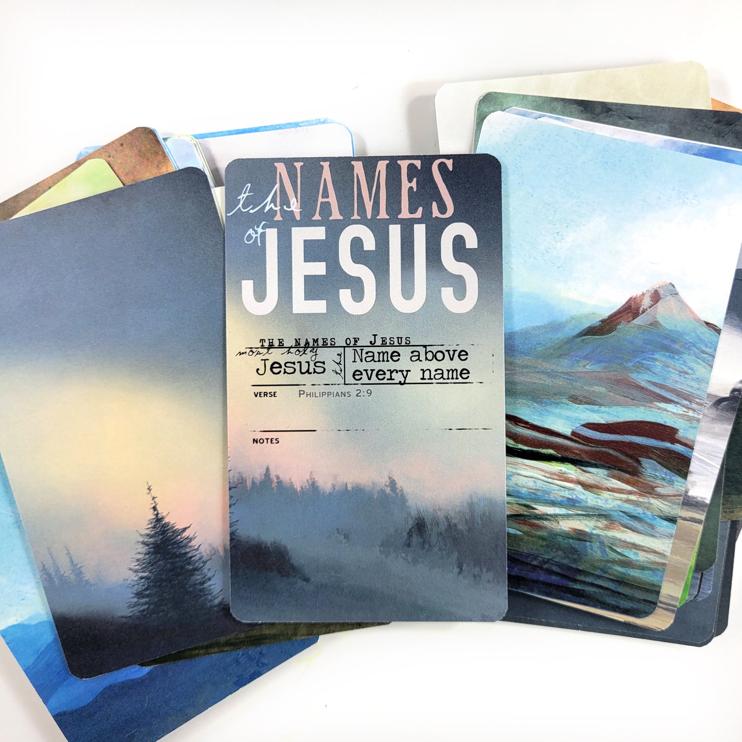 The Names of Jesus - 35 Names of Jesus card set (with Bible verse references)
