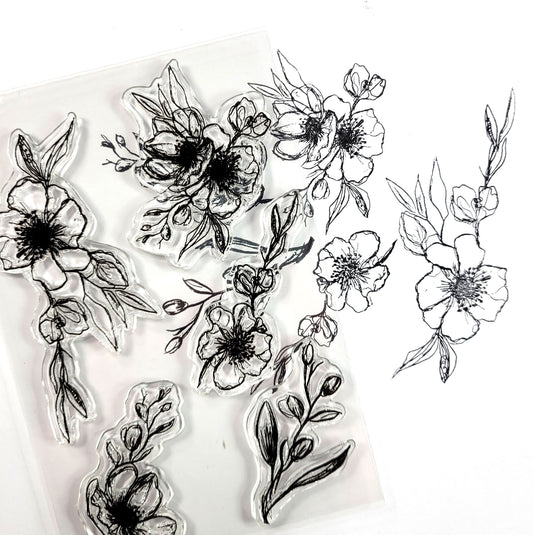 Psalms Floral Journaling Stamp Set