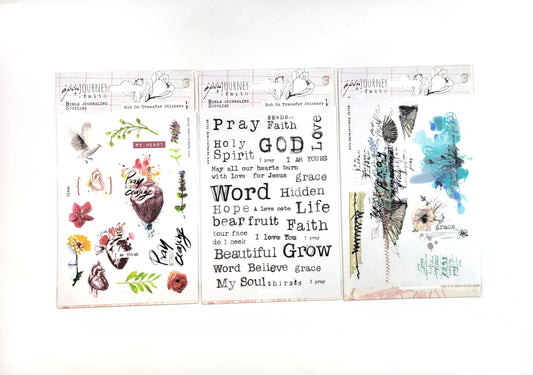 Rub-on Transfer faith stickers-SET 2