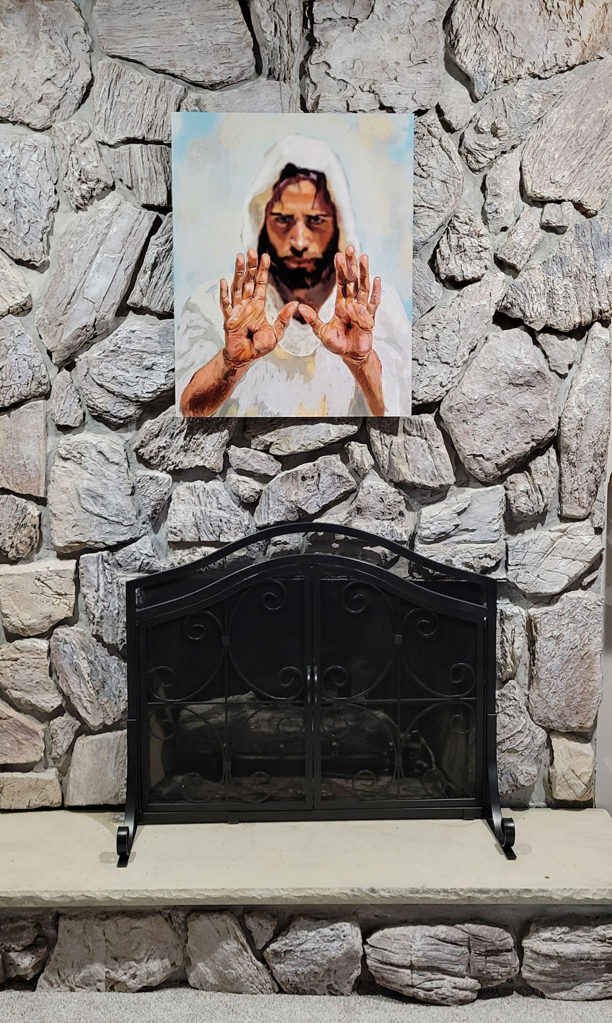 Bless Me Lord- Jesus Blessing Metal Prints