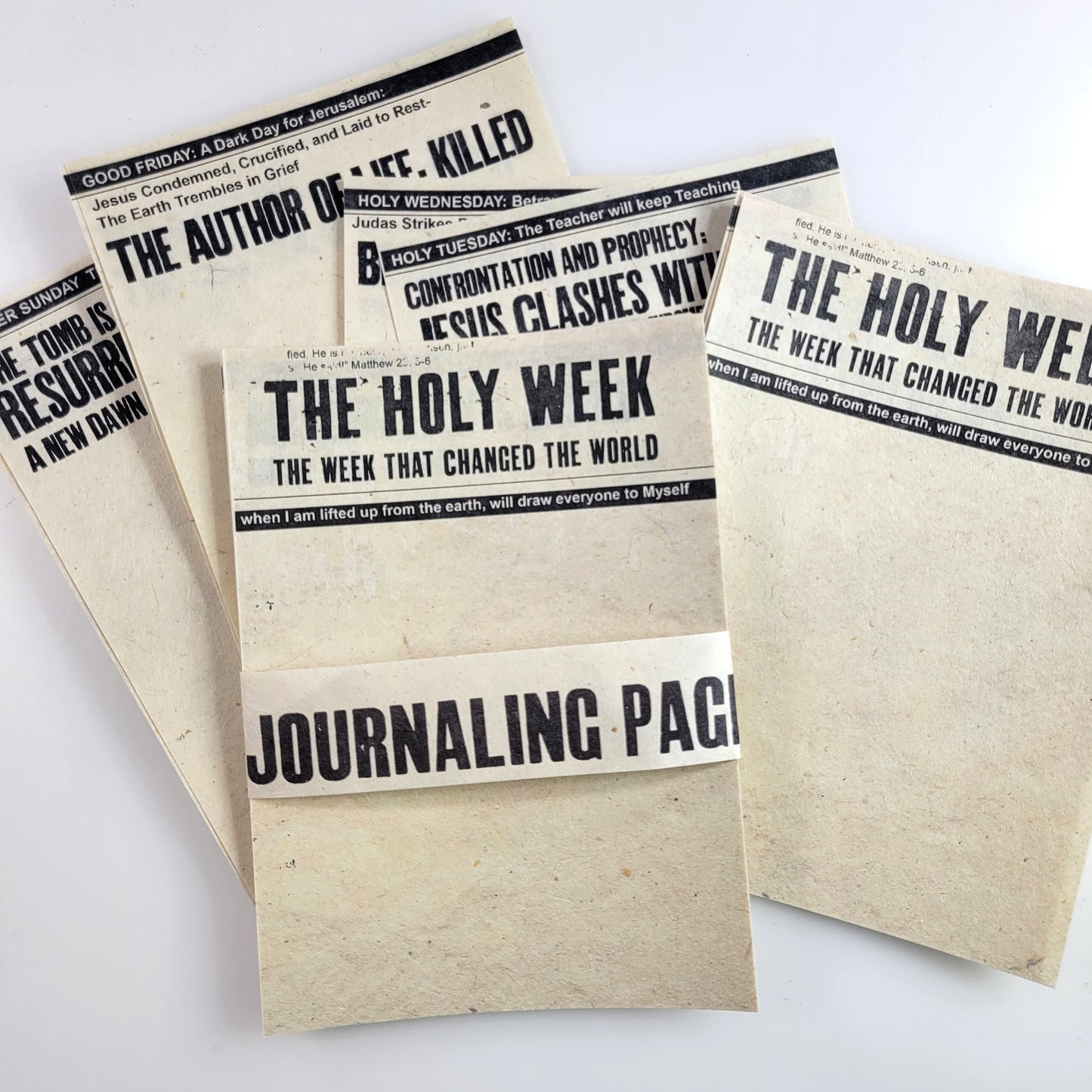 HOLY WEEK - ADD on - set of 12 journaling pages