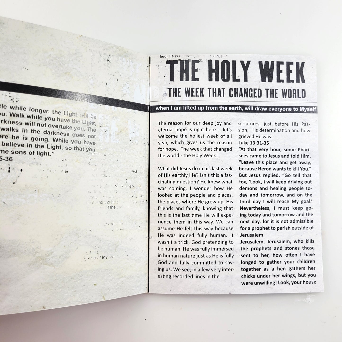 TAKE 4 - HOLY WEEK Devotional booklet