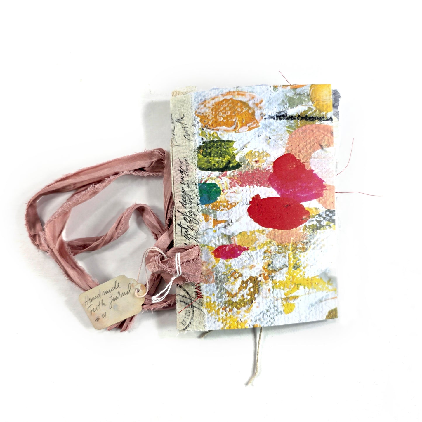 Creative Faith Journal - Gathered Grace No. 1, Handmade mix media journal