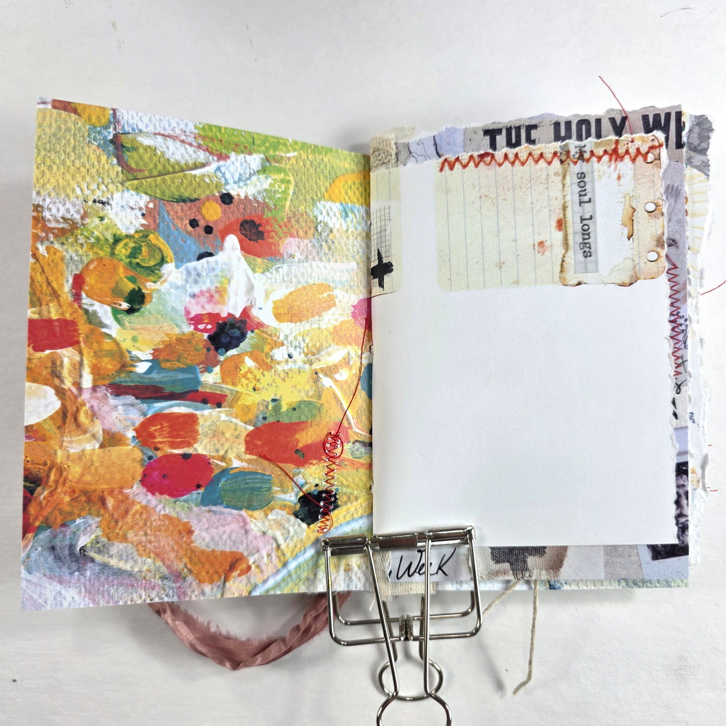 Creative Faith Journal - Gathered Grace No. 1, Handmade mix media journal