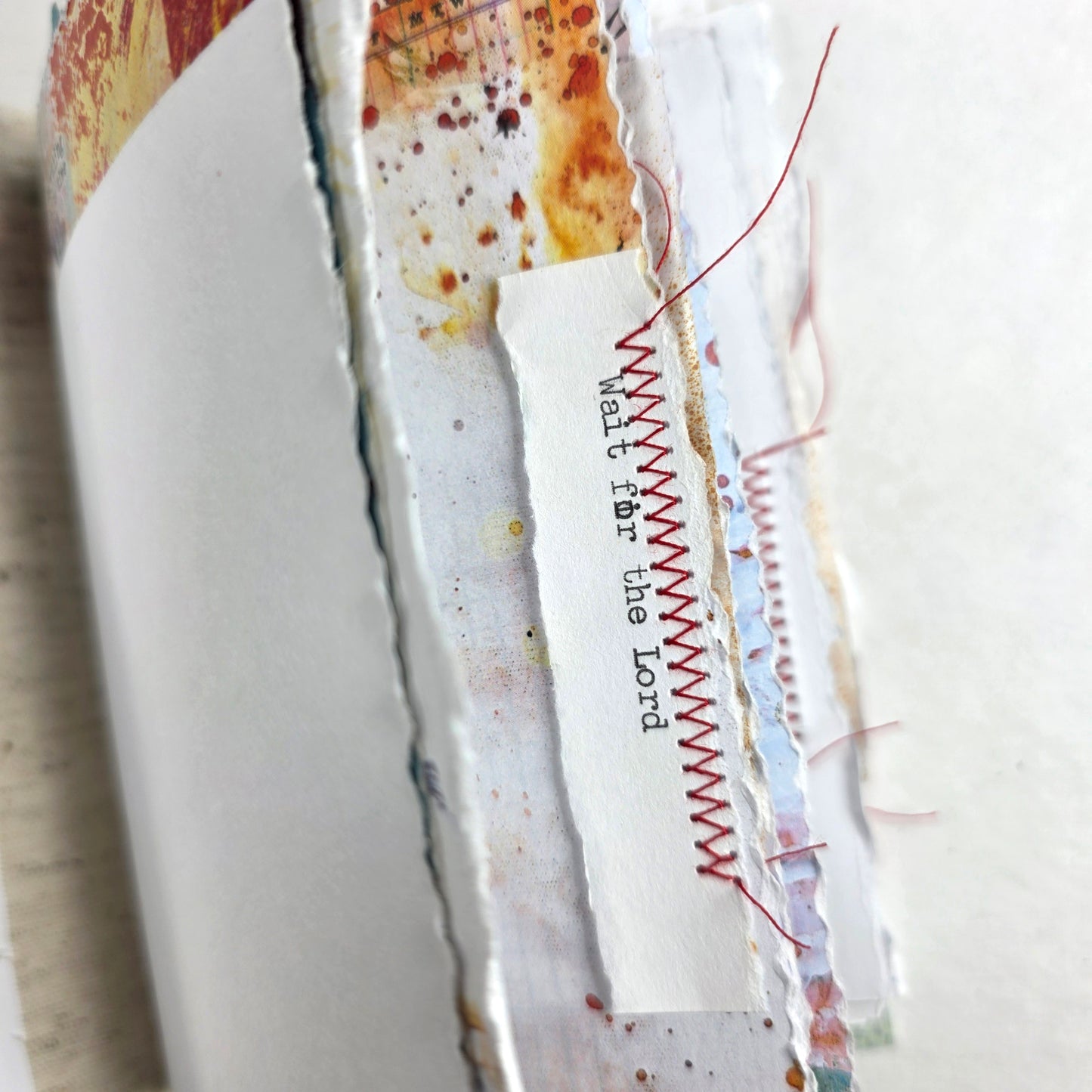 Creative Faith Journal - Gathered Grace No. 1, Handmade mix media journal