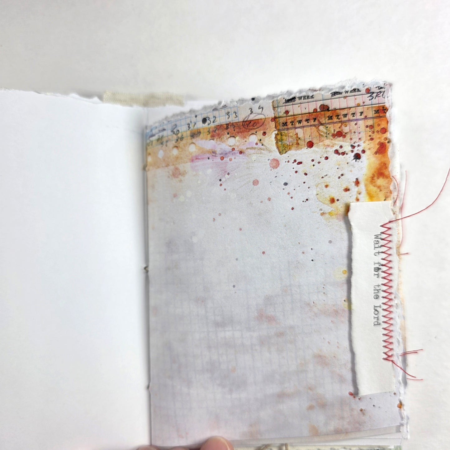 Creative Faith Journal - Gathered Grace No. 1, Handmade mix media journal