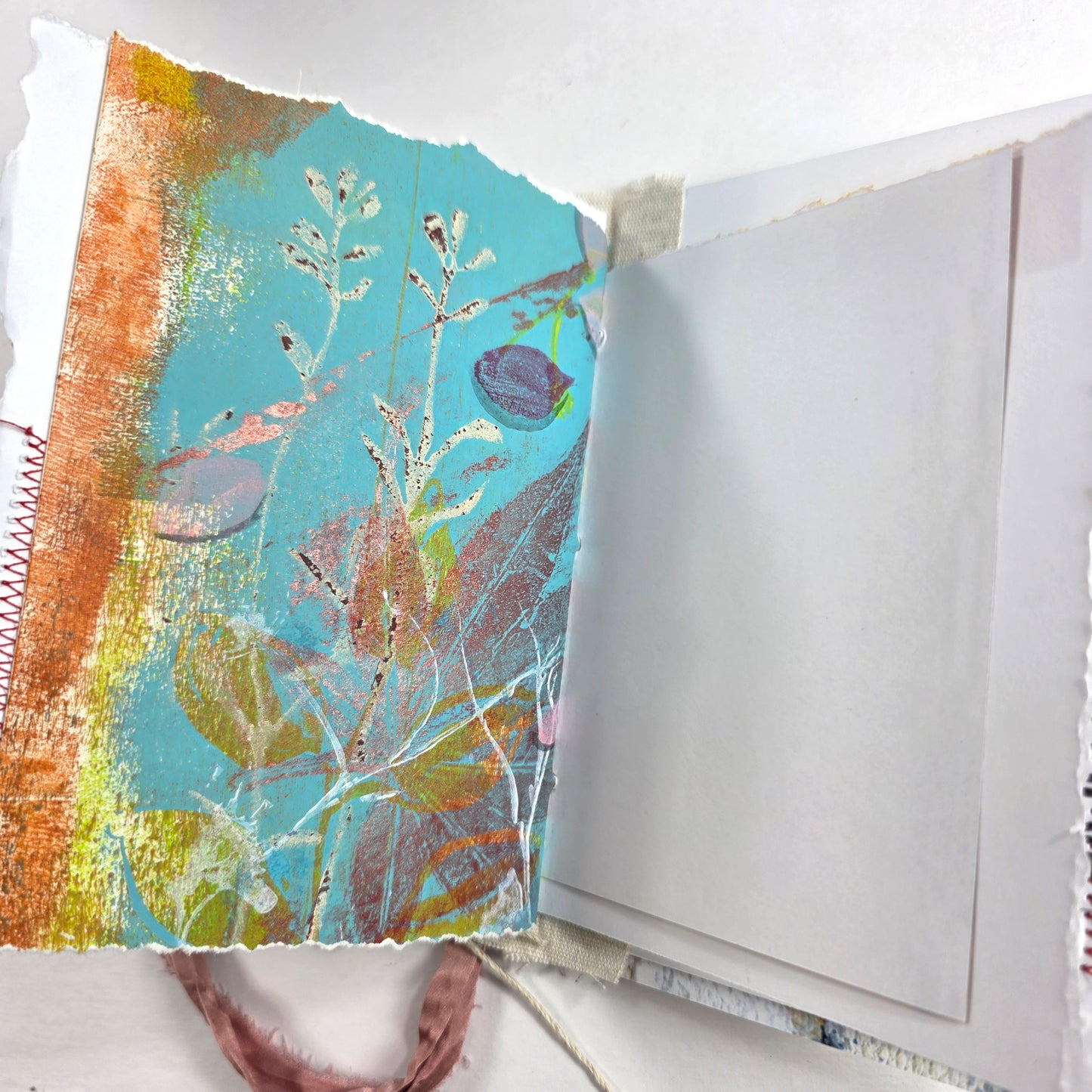 Creative Faith Journal - Gathered Grace No. 1, Handmade mix media journal