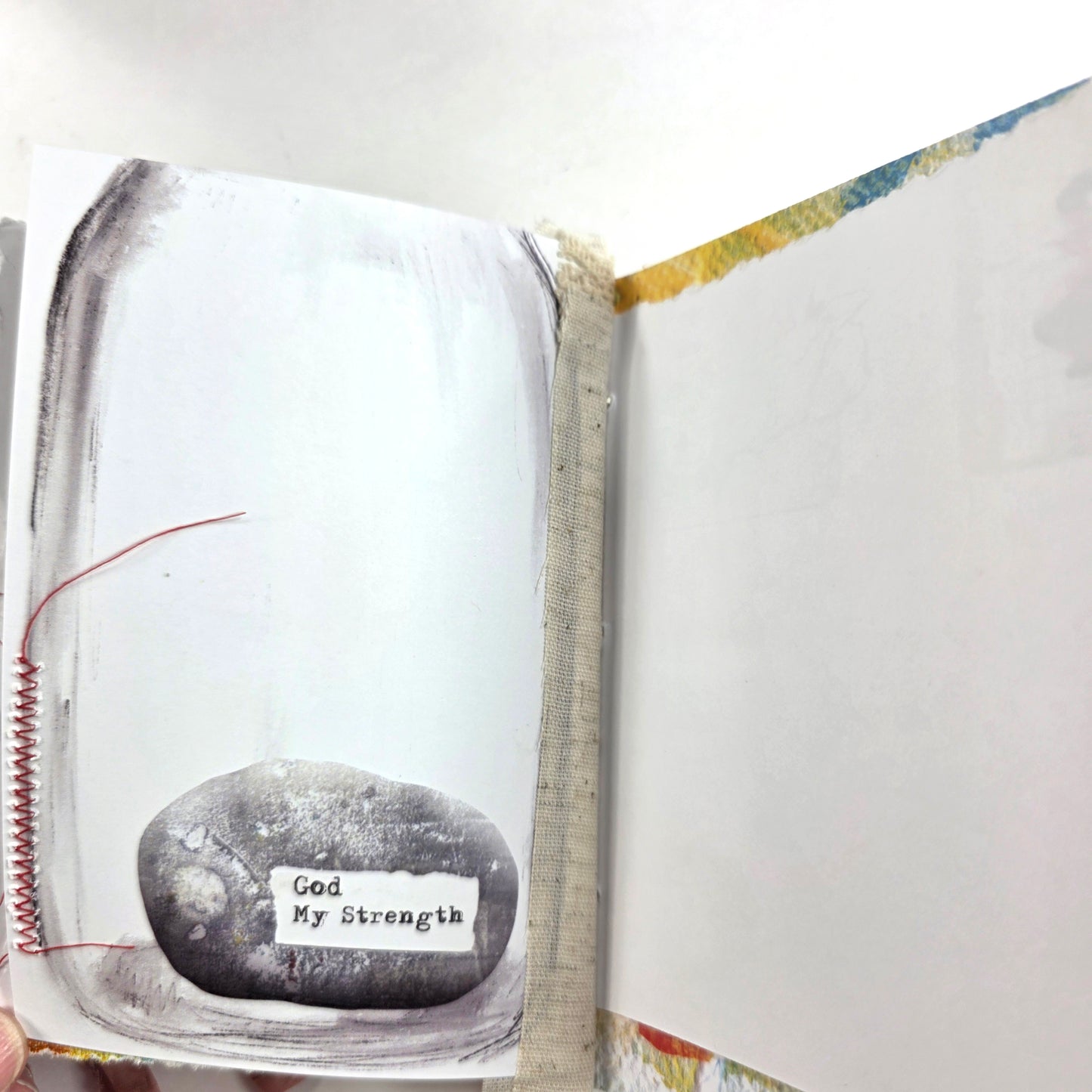 Creative Faith Journal - Gathered Grace No. 1, Handmade mix media journal