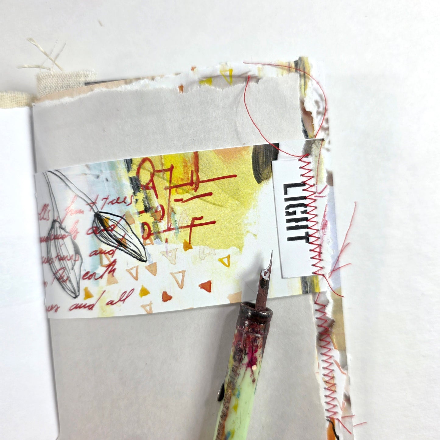 Creative Faith Journal - Gathered Grace No. 3, Handmade mix media journal