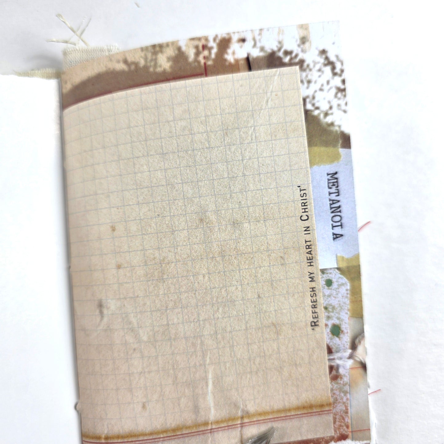 Creative Faith Journal - Gathered Grace No. 3, Handmade mix media journal