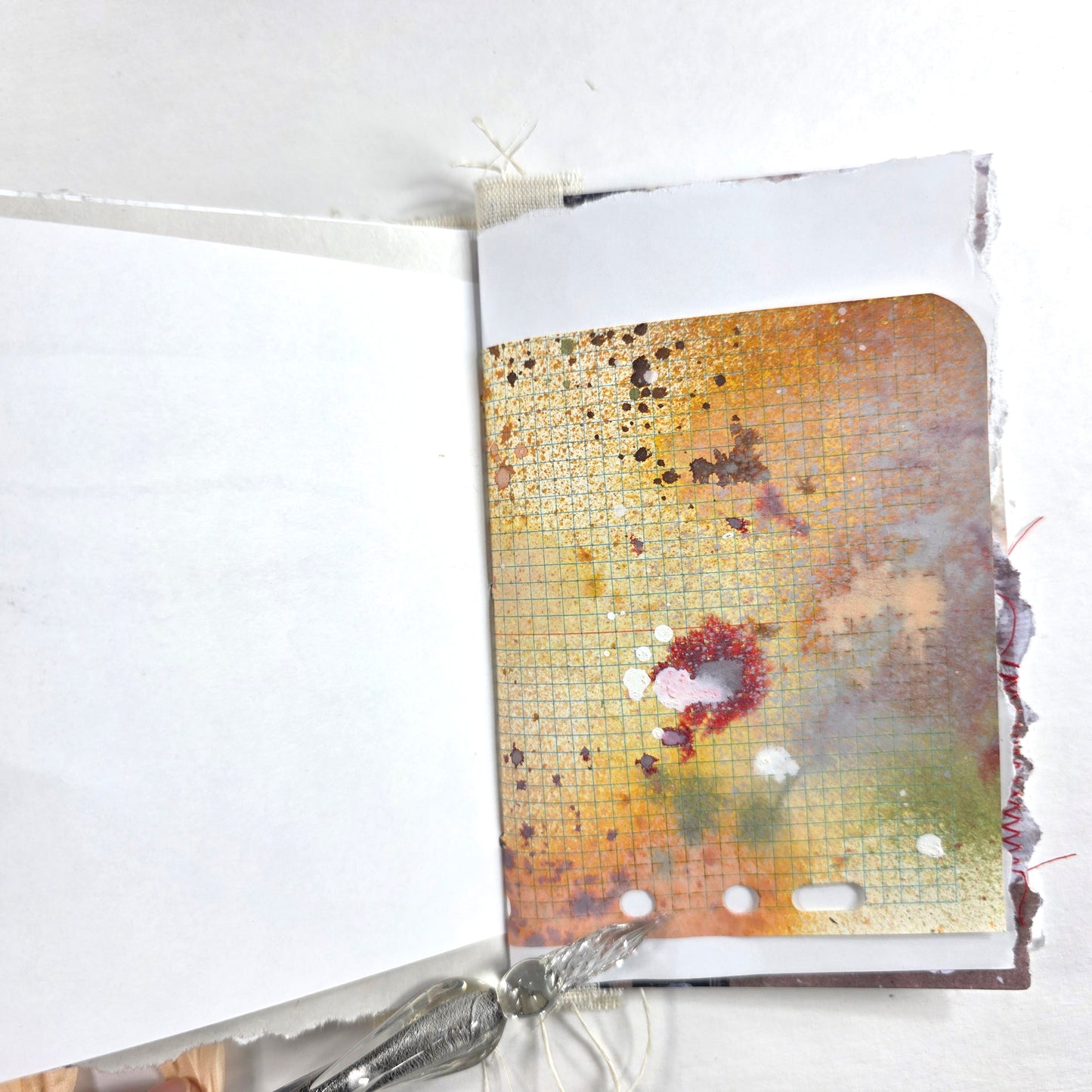 Creative Faith Journal - Gathered Grace No. 3, Handmade mix media journal