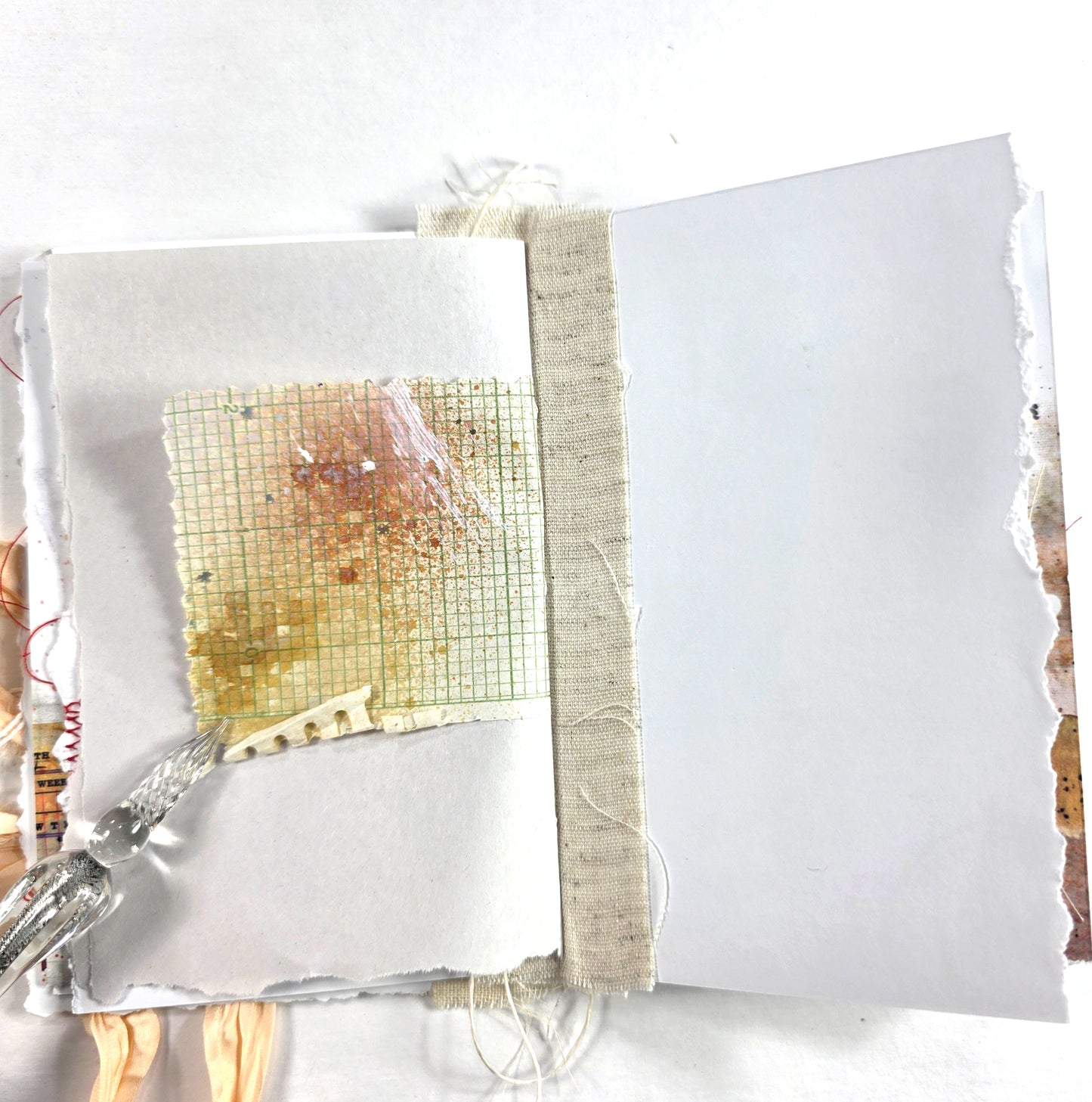 Creative Faith Journal - Gathered Grace No. 3, Handmade mix media journal
