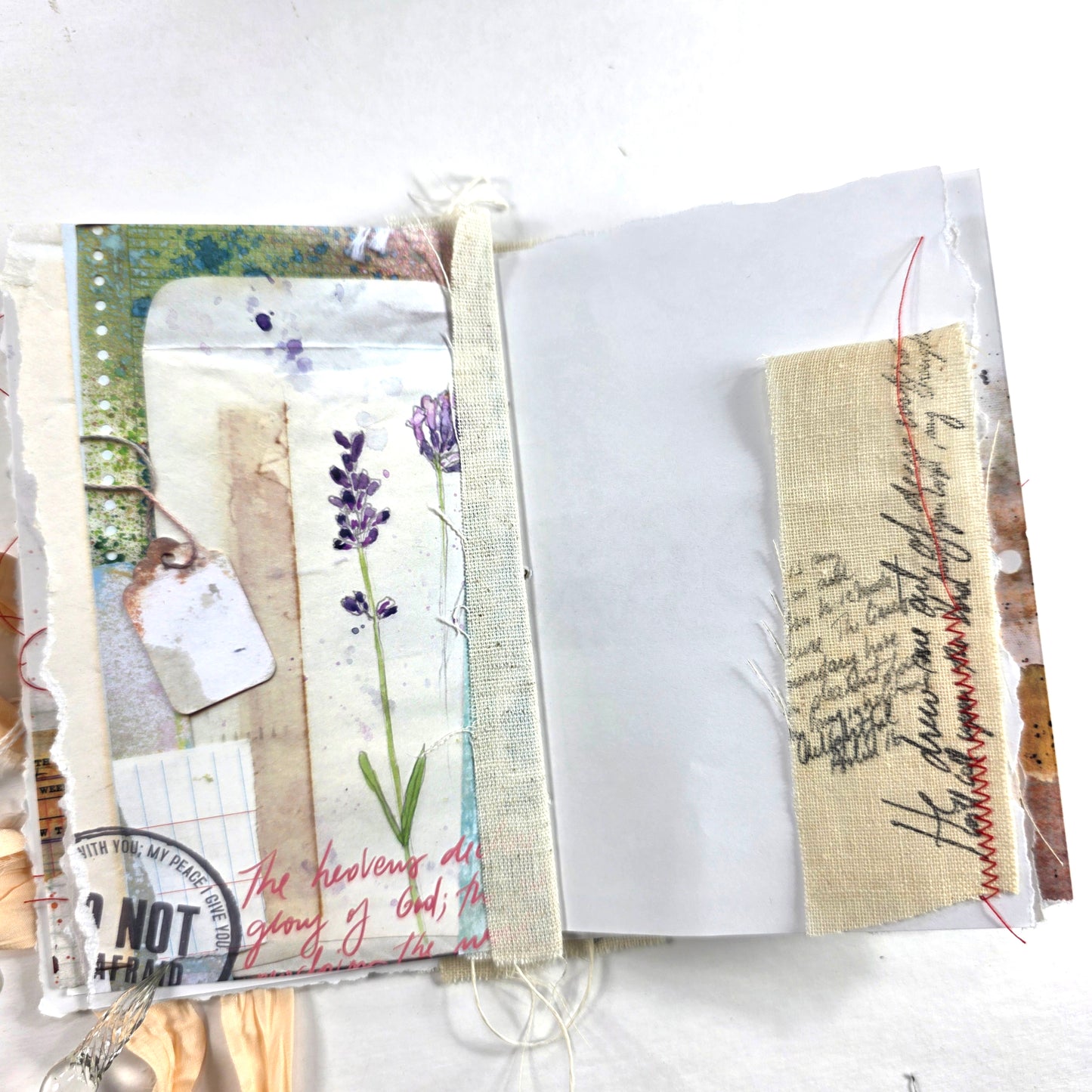 Creative Faith Journal - Gathered Grace No. 3, Handmade mix media journal
