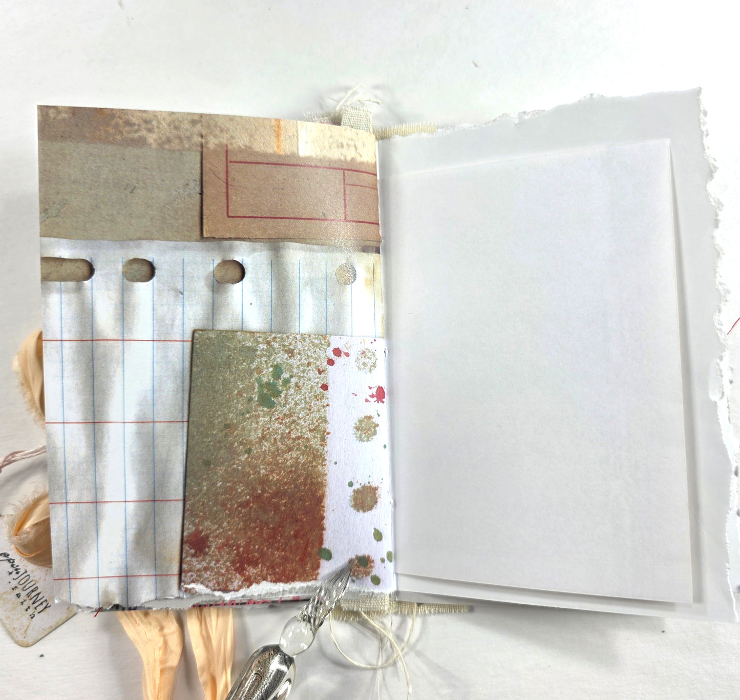 Creative Faith Journal - Gathered Grace No. 3, Handmade mix media journal