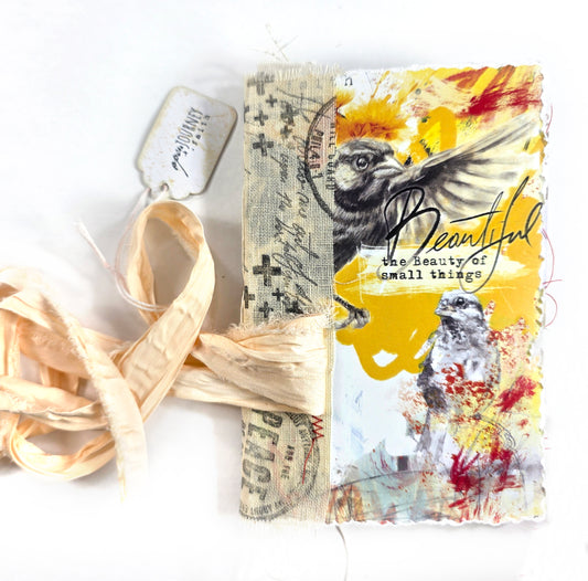 Creative Faith Journal - Gathered Grace No. 3, Handmade mix media journal