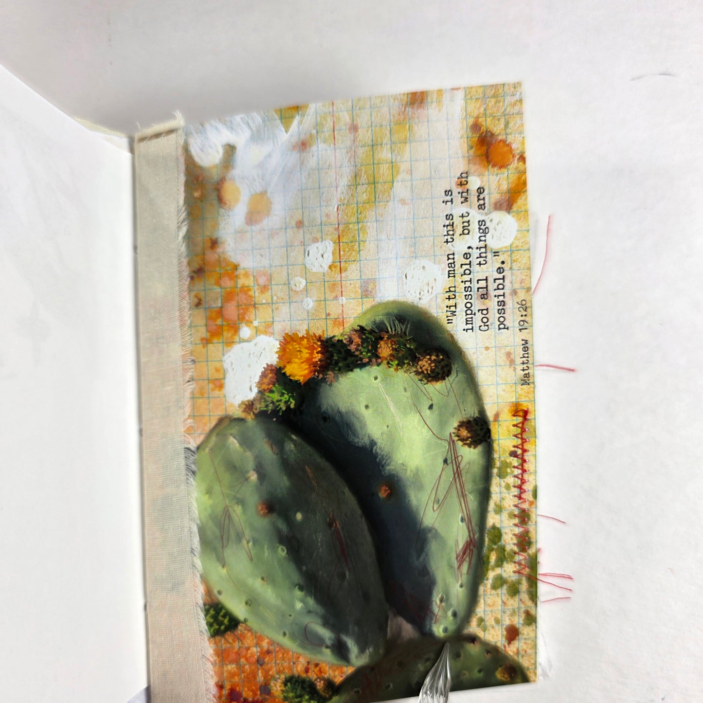 Creative Faith Journal - Gathered Grace No. 20, Handmade mix media journal
