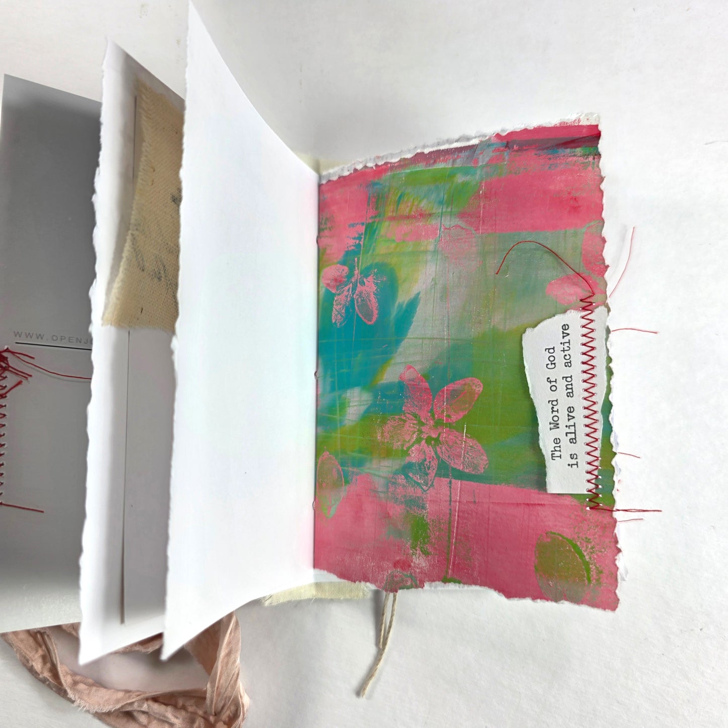 Creative Faith Journal - Gathered Grace No. 20, Handmade mix media journal