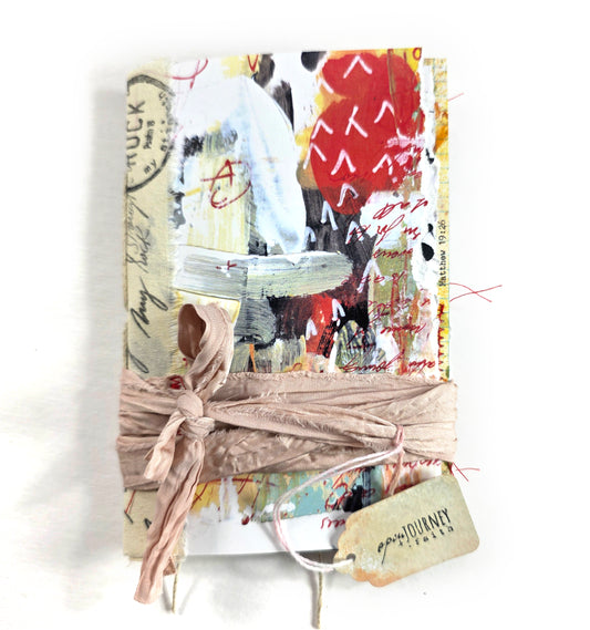 Creative Faith Journal - Gathered Grace No. 20, Handmade mix media journal