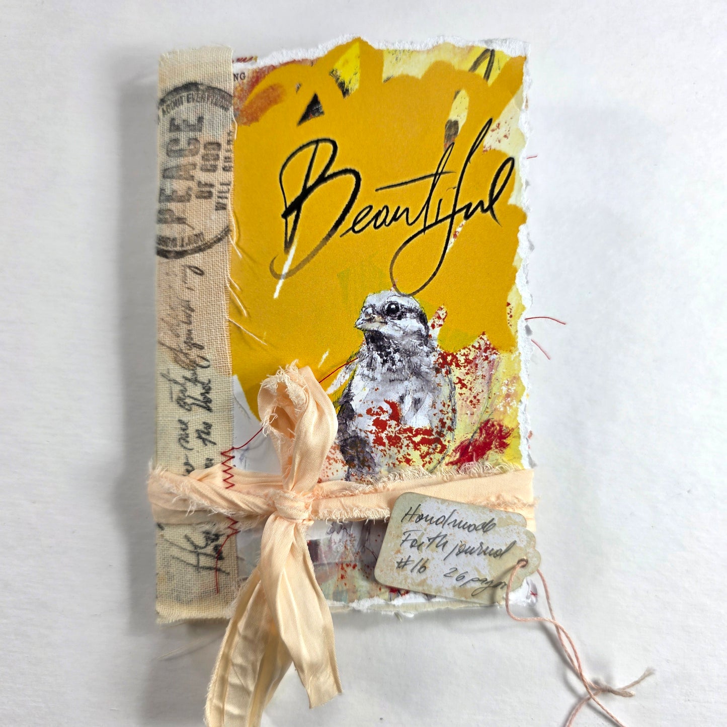 Creative Faith Journal - Gathered Grace No. 16, Handmade mix media journal