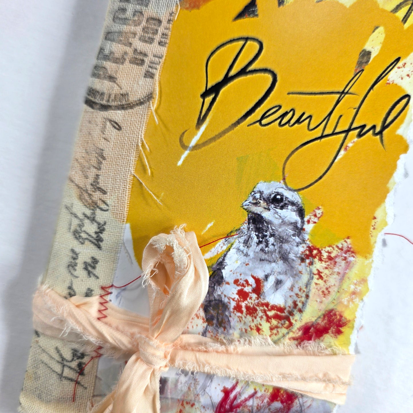 Creative Faith Journal - Gathered Grace No. 16, Handmade mix media journal