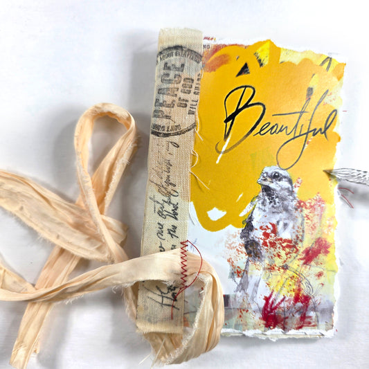 Creative Faith Journal - Gathered Grace No. 16, Handmade mix media journal
