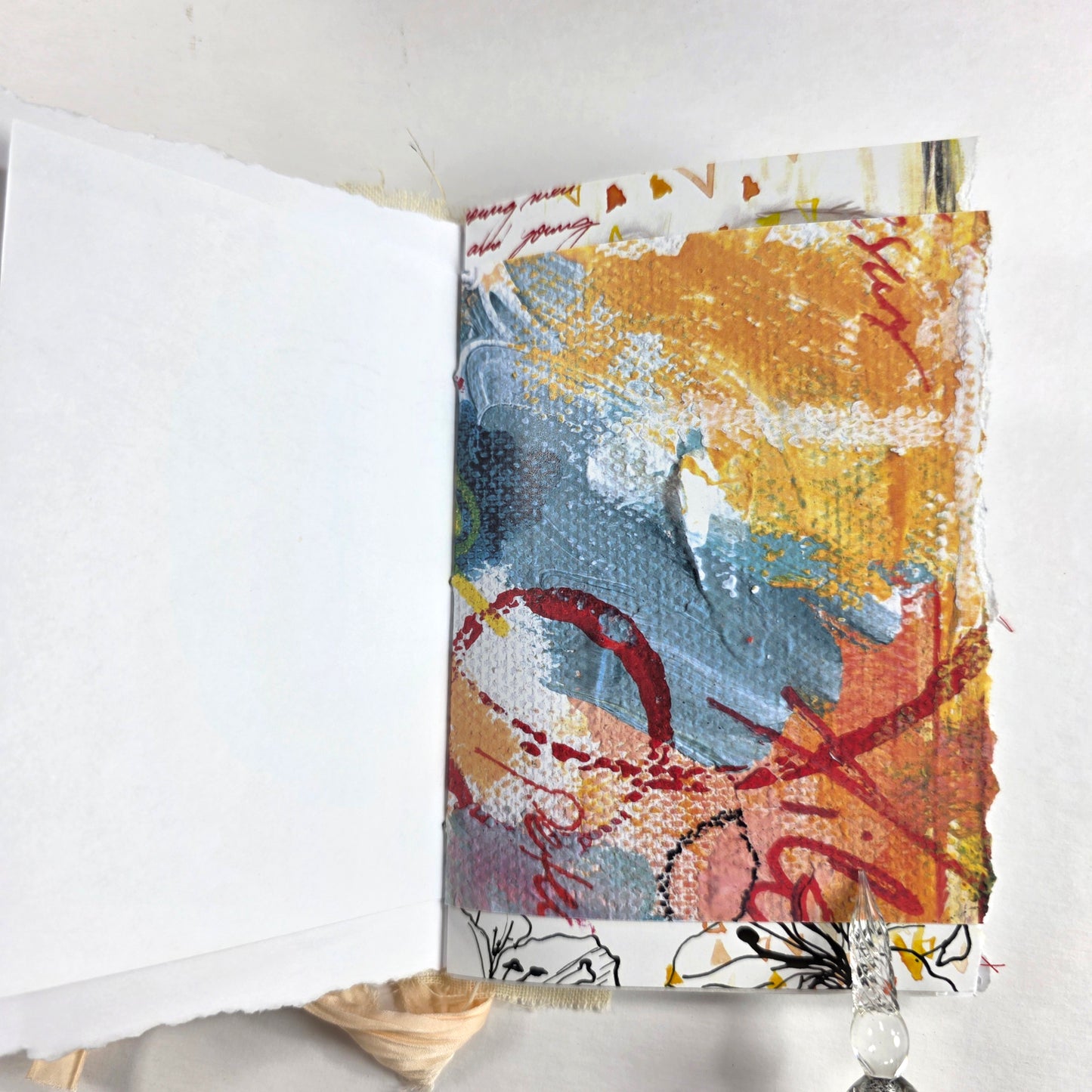 Creative Faith Journal - Gathered Grace No. 16, Handmade mix media journal