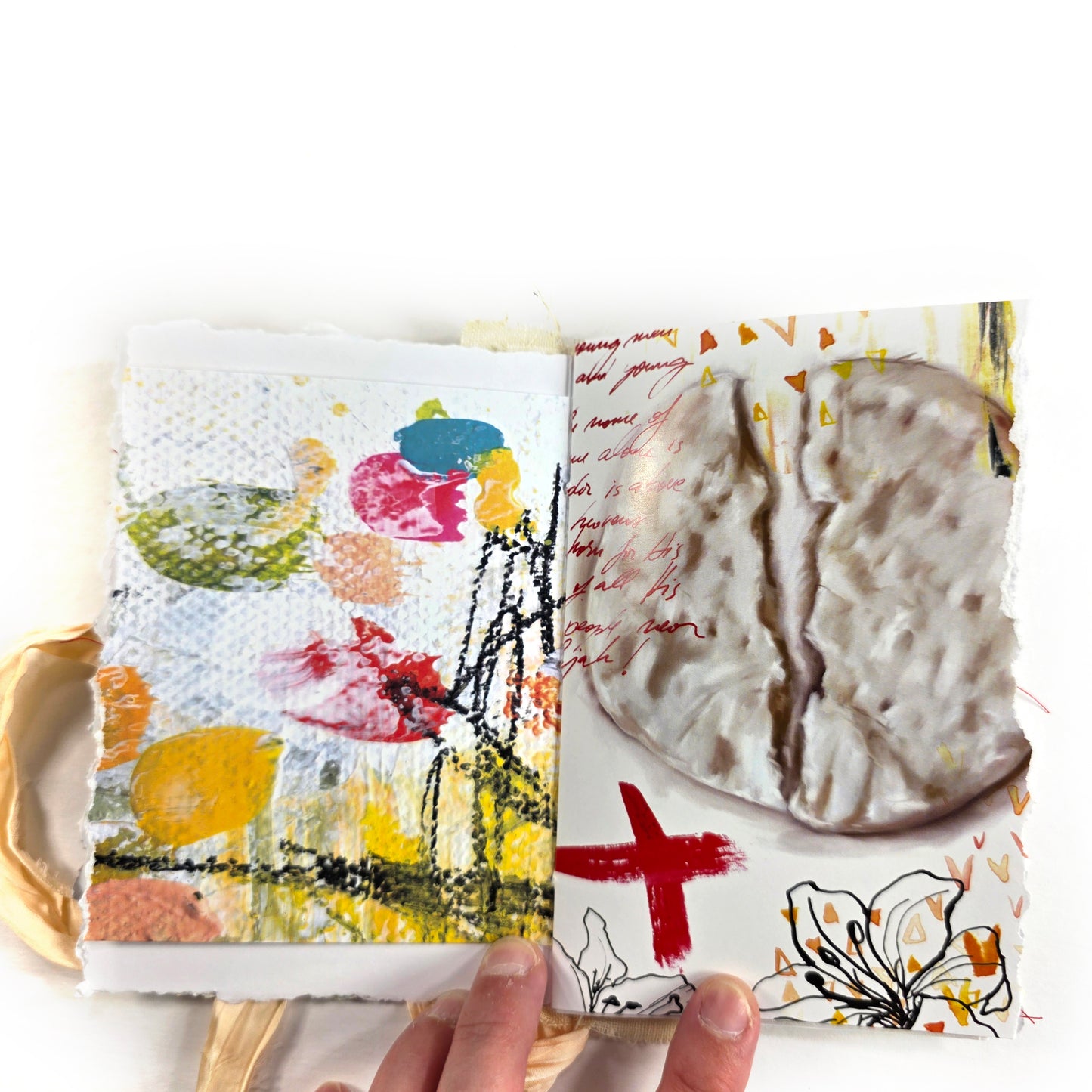 Creative Faith Journal - Gathered Grace No. 16, Handmade mix media journal