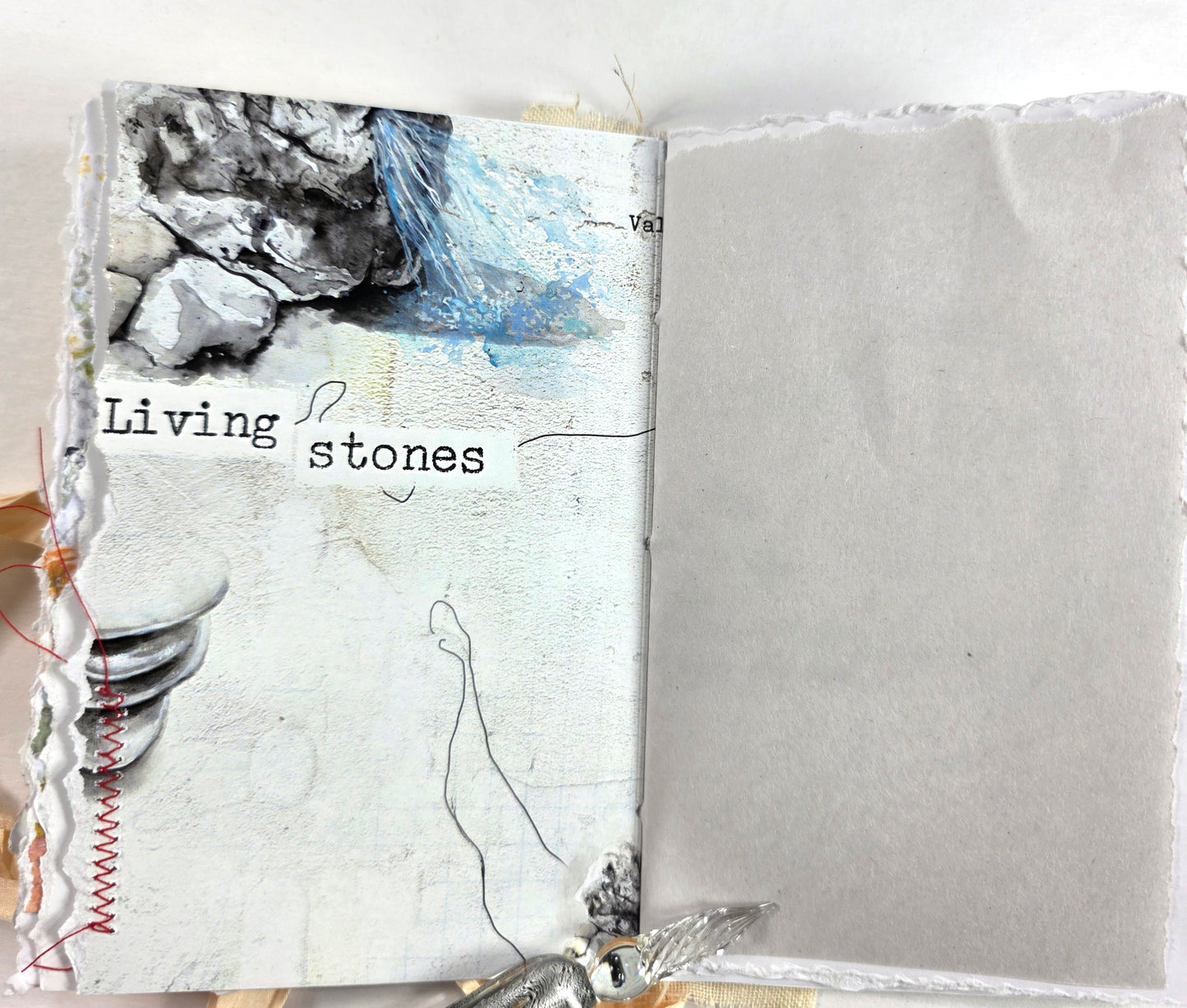 Creative Faith Journal - Gathered Grace No. 16, Handmade mix media journal