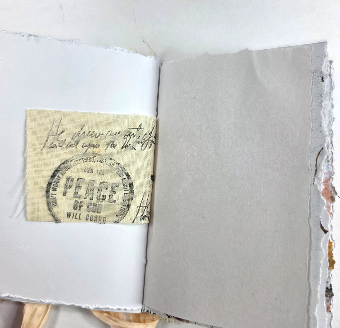 Creative Faith Journal - Gathered Grace No. 16, Handmade mix media journal