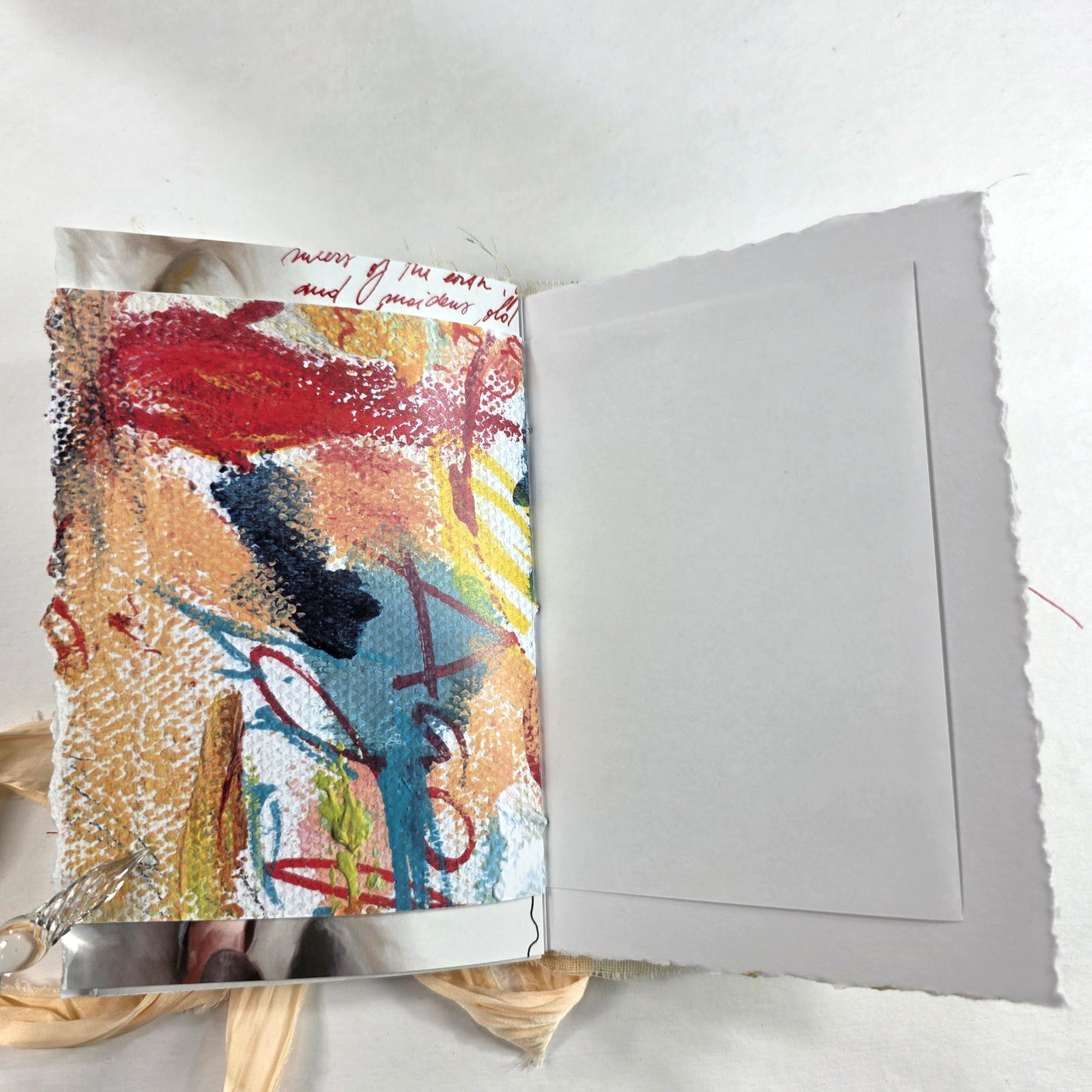 Creative Faith Journal - Gathered Grace No. 16, Handmade mix media journal