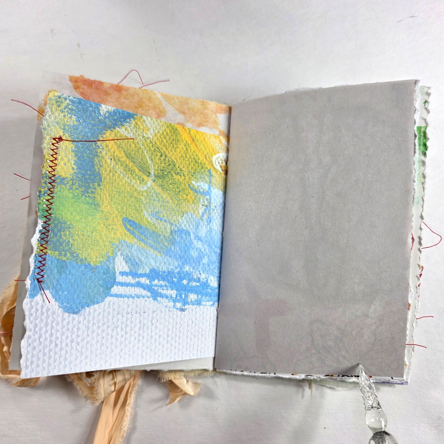 Creative Faith Journal - Gathered Grace No. 4, Handmade mix media journal
