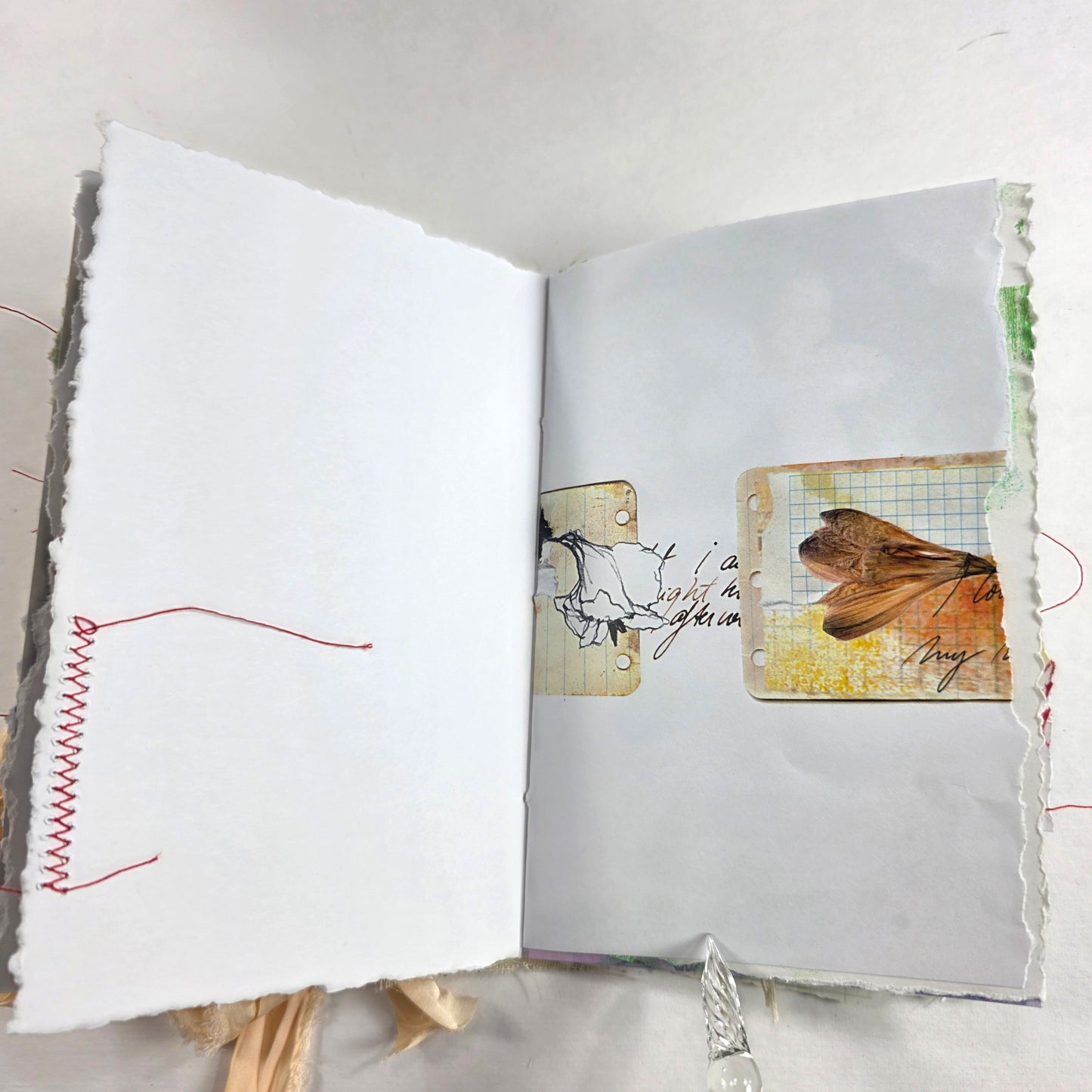 Creative Faith Journal - Gathered Grace No. 4, Handmade mix media journal