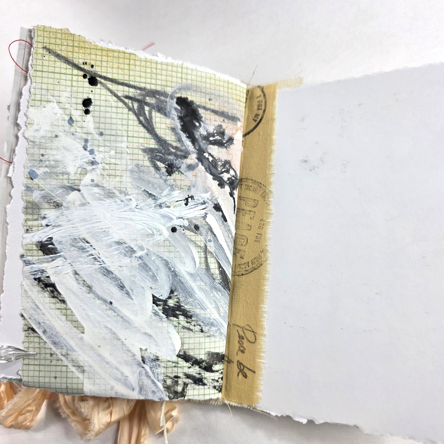 Creative Faith Journal - Gathered Grace No. 4, Handmade mix media journal