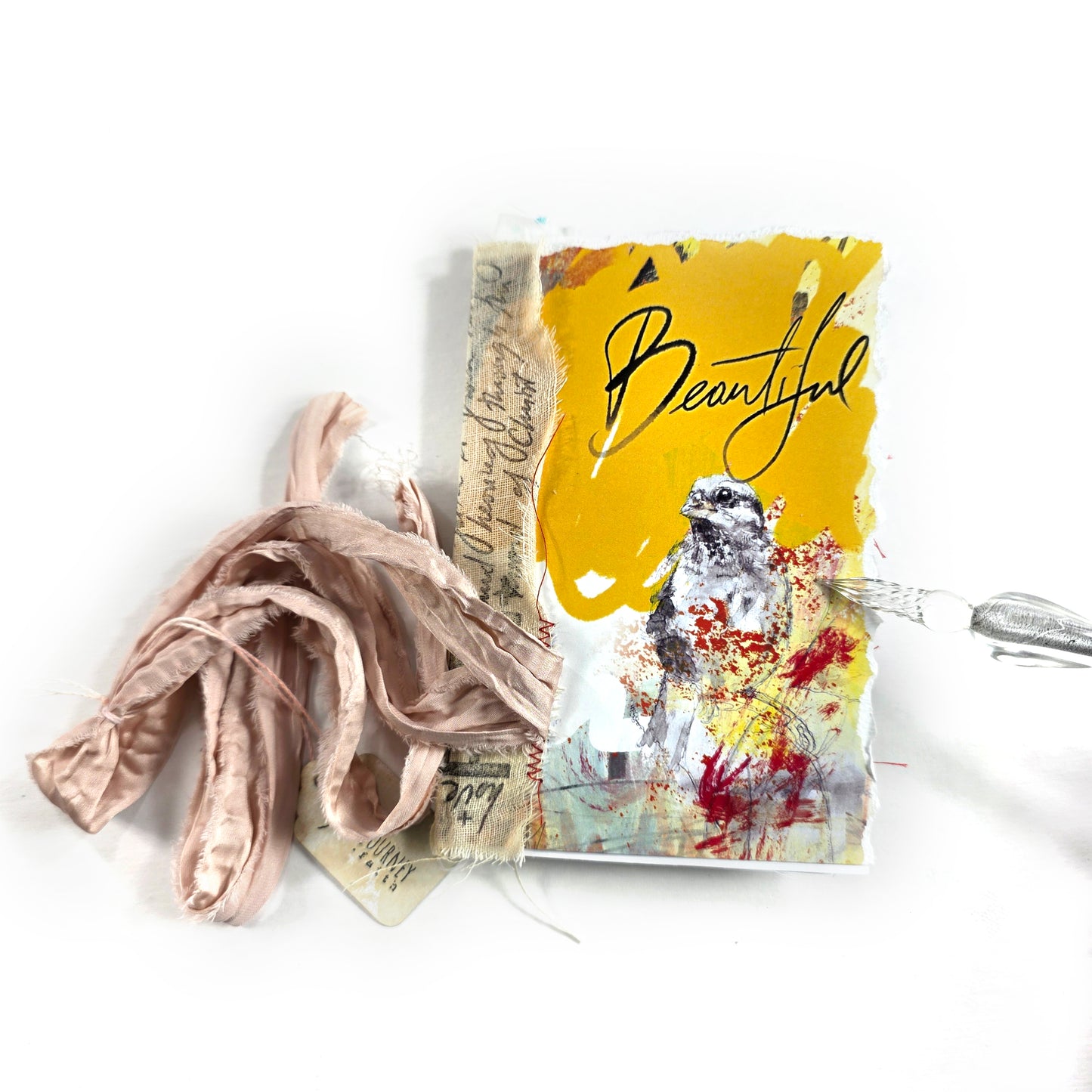 Creative Faith Journal - Gathered Grace No. 12, Handmade mix media journal