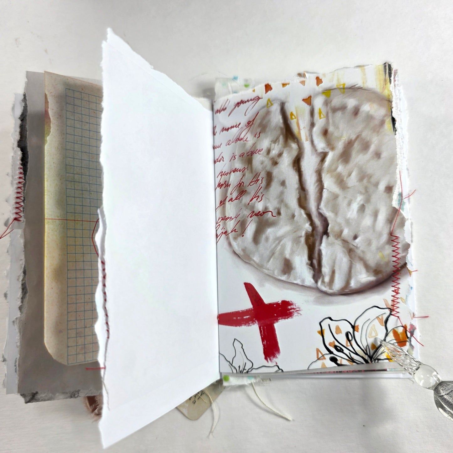 Creative Faith Journal - Gathered Grace No. 12, Handmade mix media journal