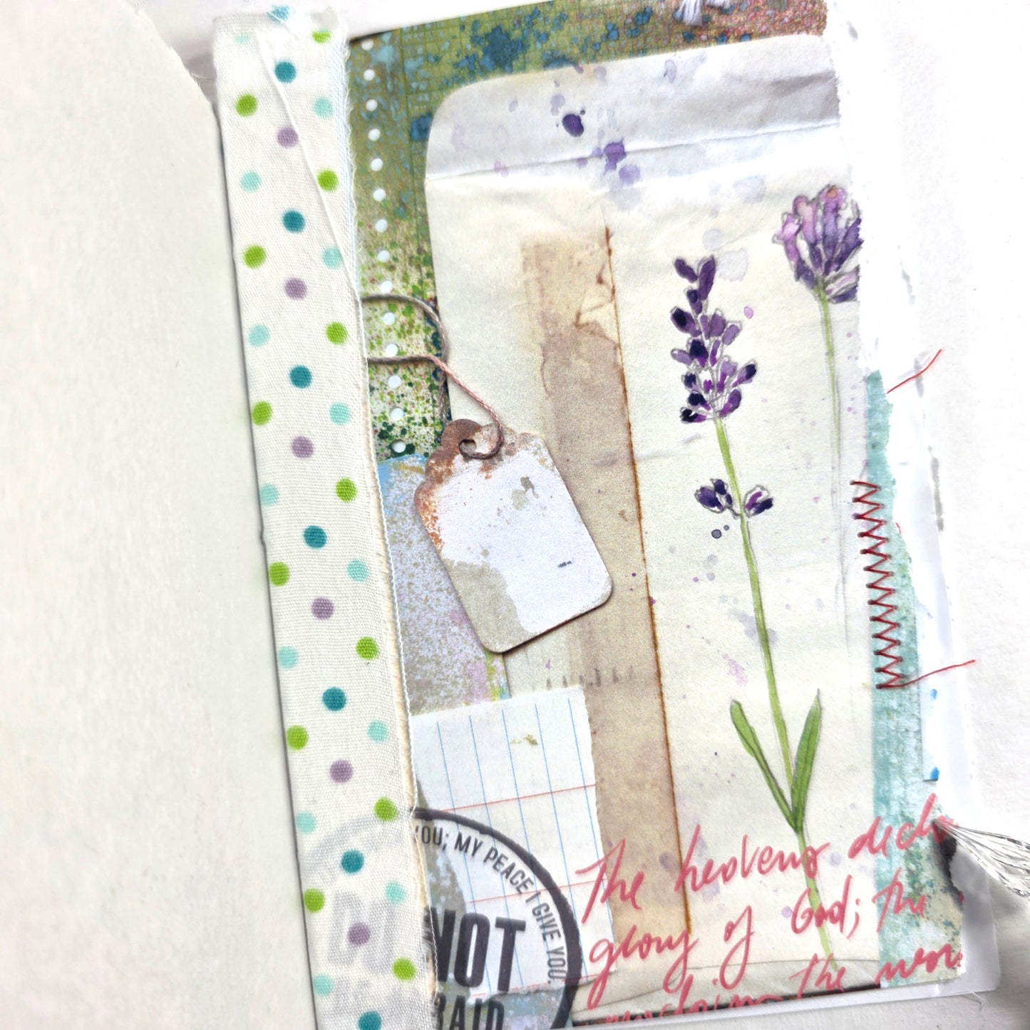 Creative Faith Journal - Gathered Grace No. 12, Handmade mix media journal