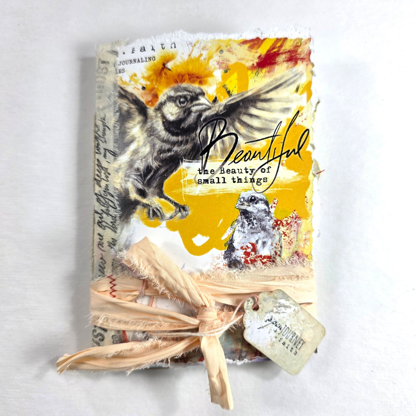 Creative Faith Journal - Gathered Grace No. 2, Handmade mix media journal