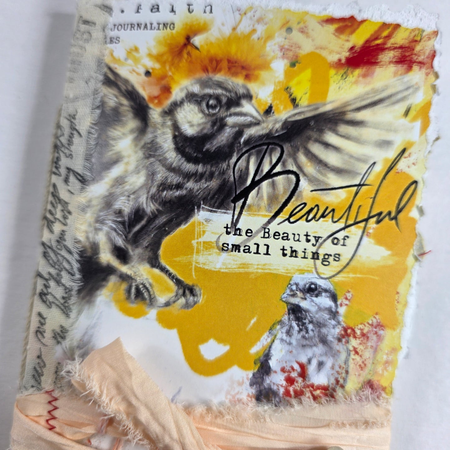 Creative Faith Journal - Gathered Grace No. 2, Handmade mix media journal