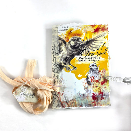Creative Faith Journal - Gathered Grace No. 2, Handmade mix media journal