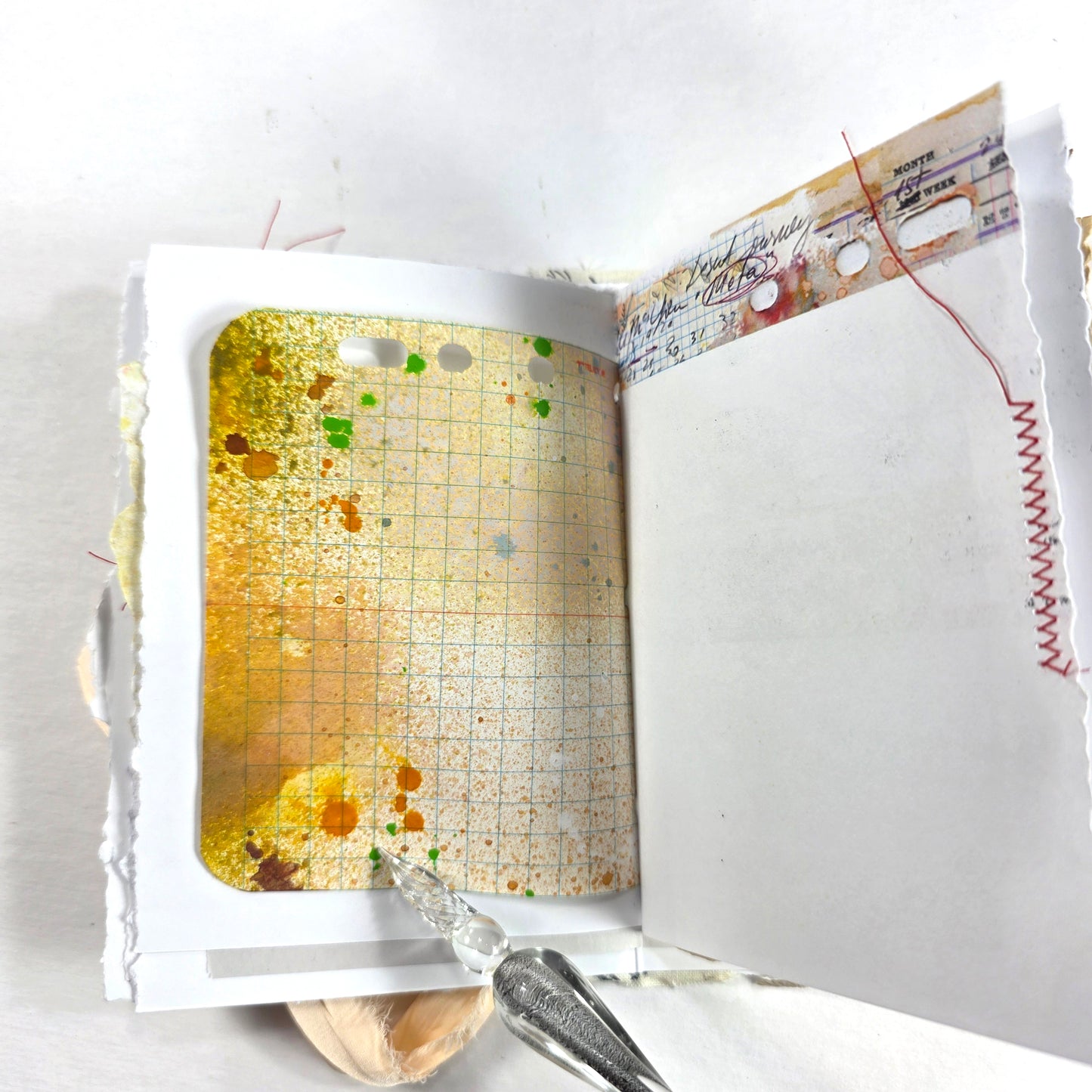 Creative Faith Journal - Gathered Grace No. 2, Handmade mix media journal