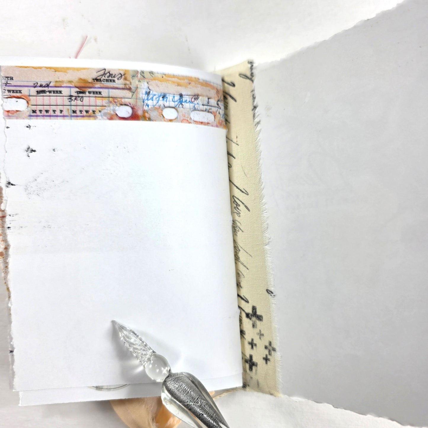 Creative Faith Journal - Gathered Grace No. 2, Handmade mix media journal