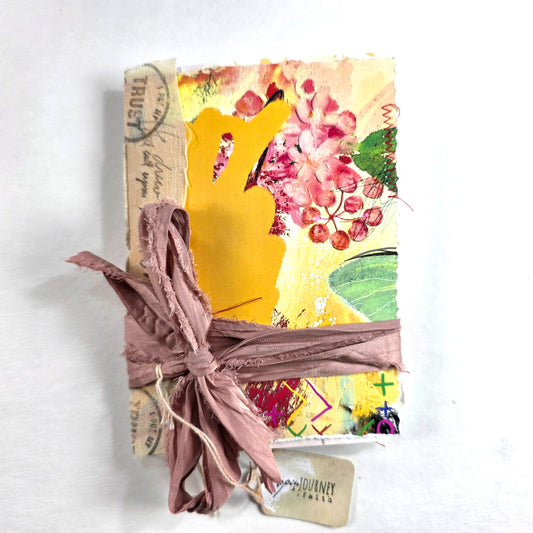 Creative Faith Journal - Gathered Grace No. 14, Handmade mix media journal