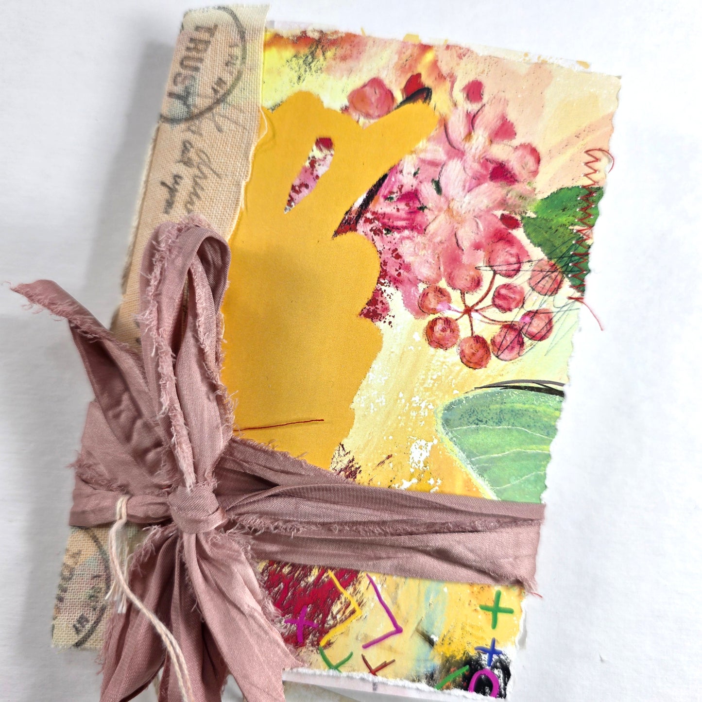 Creative Faith Journal - Gathered Grace No. 14, Handmade mix media journal