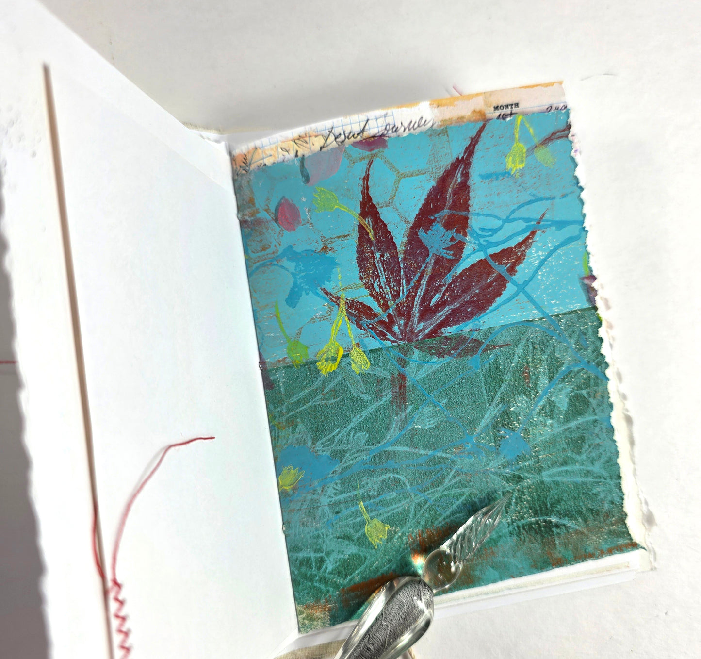 Creative Faith Journal - Gathered Grace No. 14, Handmade mix media journal